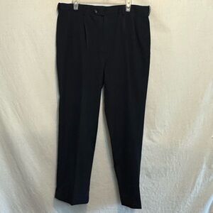 B-269 Men’s Savane Black Pleated Dress Pants Size‎ 38x30
